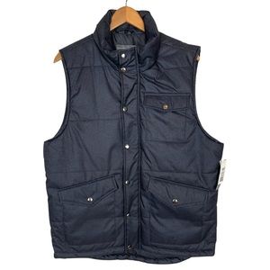 bleecker & broad navy quilted men’s vest NWT